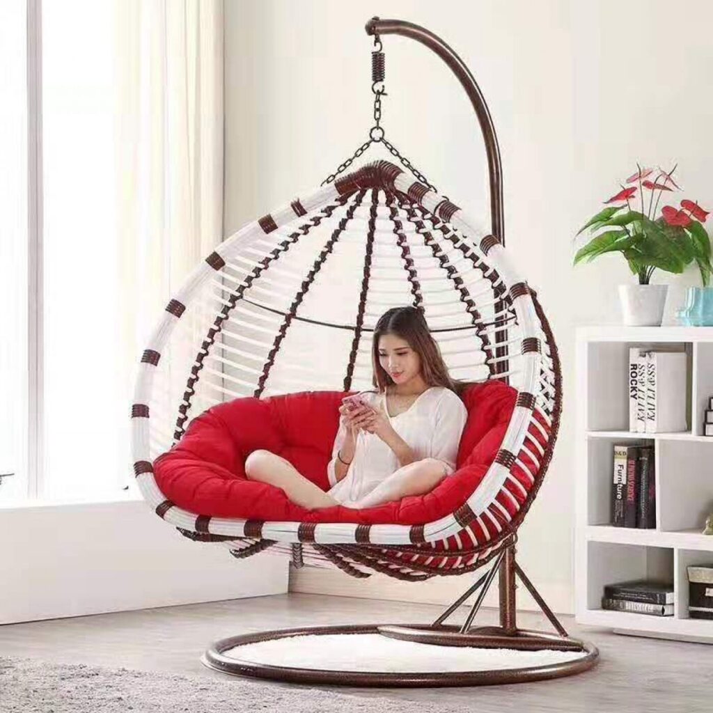Fashion Garden Furniture Wicker Rattan Egg Hanging Indoor Swing Chair